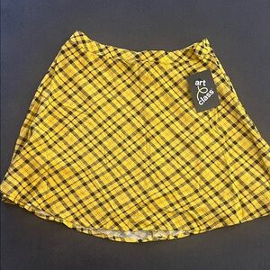 Art Class Vibrant Yellow Plaid A-Line Skirt